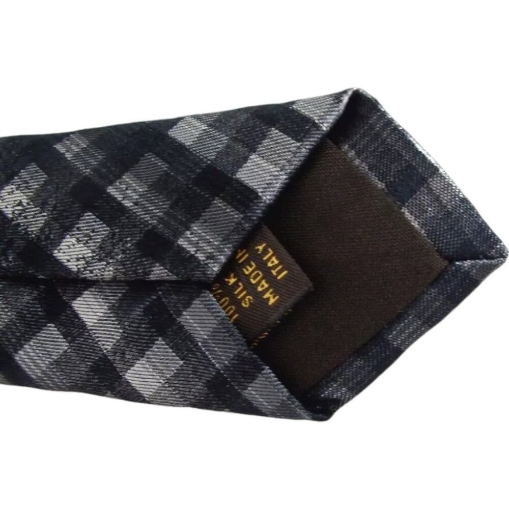 988136AP (S6) Louis Vuitton Tie Black Silk - Picture 11 of 14
